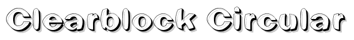 Clearblock circular - 3DFX font